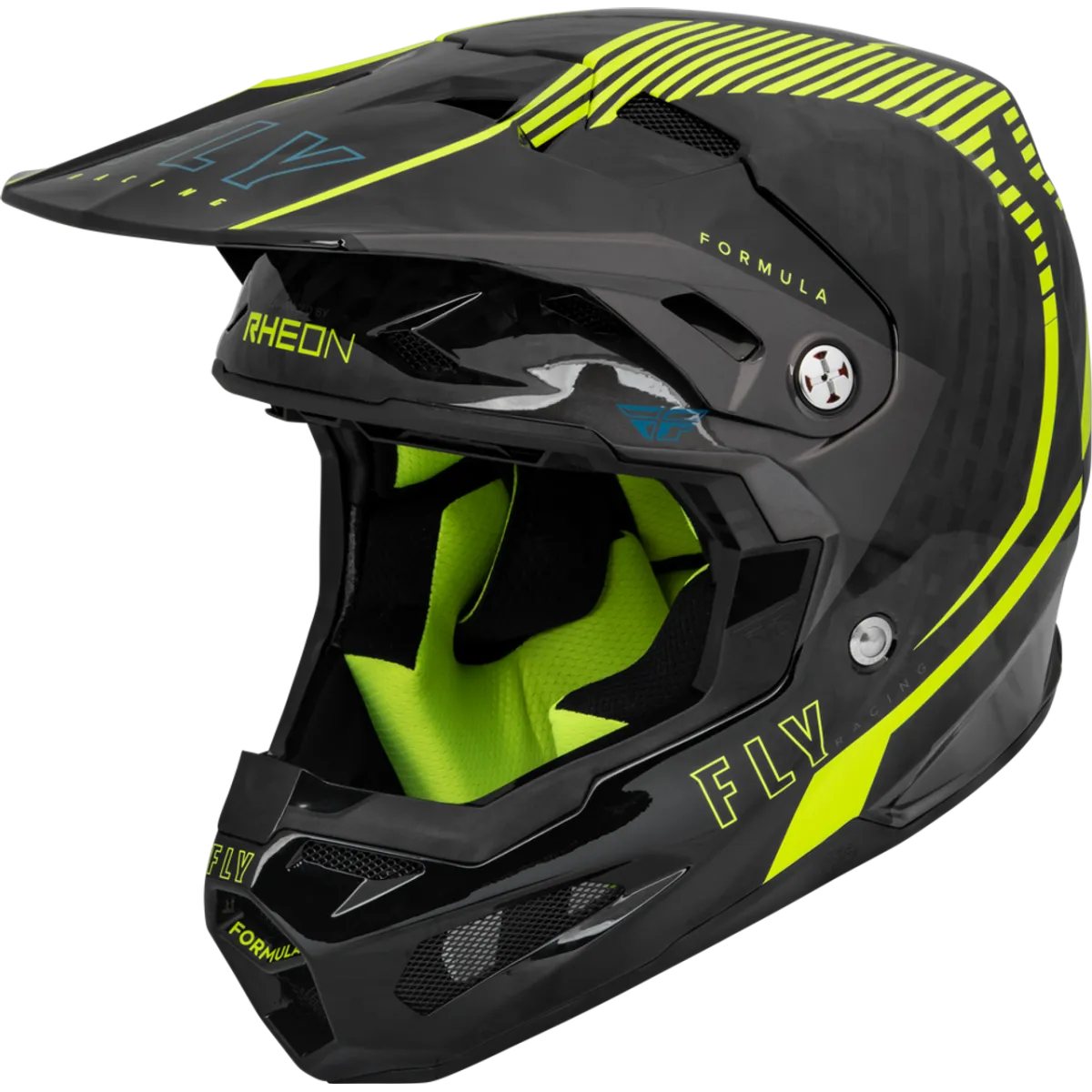 Fly Formula Tracer Carbon Helmet 2023 Hi-Vis Yellow/Black